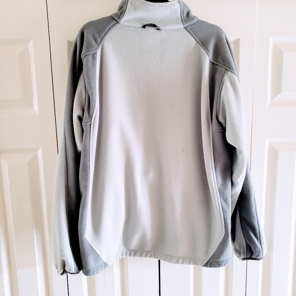 North Face Grey Fleece Zip Up Jacket Pockets Large - Picture 9 of 9